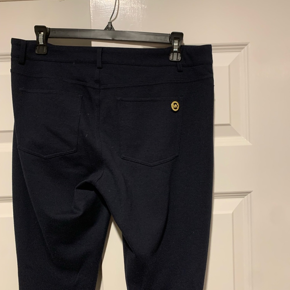 Michael Kors Dark Blue Pants with Gold Accents